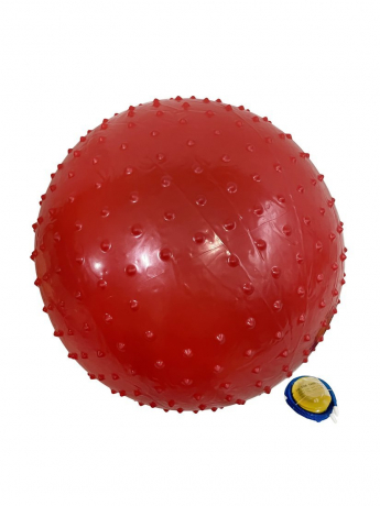 Мяч Фитнес Х- Match 55 см. с шипами массажный, ПВХ, красный, насос в компл.