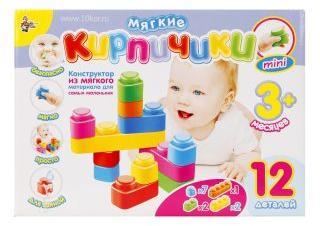 Констр-р Мягкие кирпичики мини 12 деталей