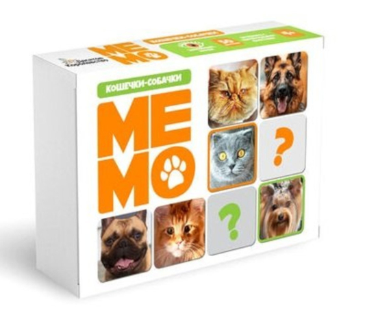 Настольная игра Мемо Кошечки-собачки