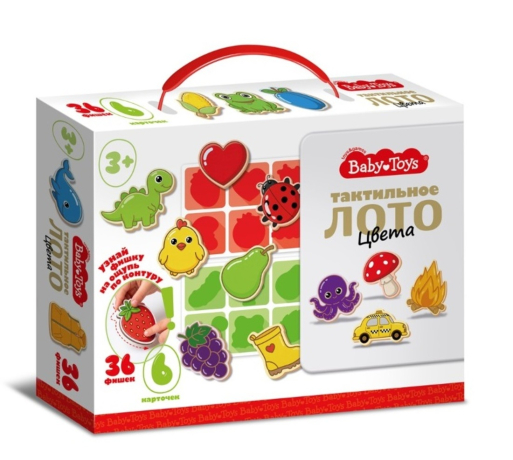 Лото тактильное Цвета (36 деревянных фишек)