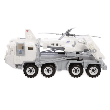 Военный тягач Арктика с вертолетом