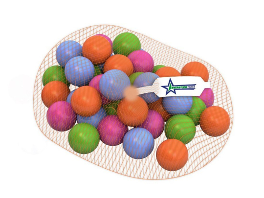 Шарики диам. 6 см (100 шт. в сетке)