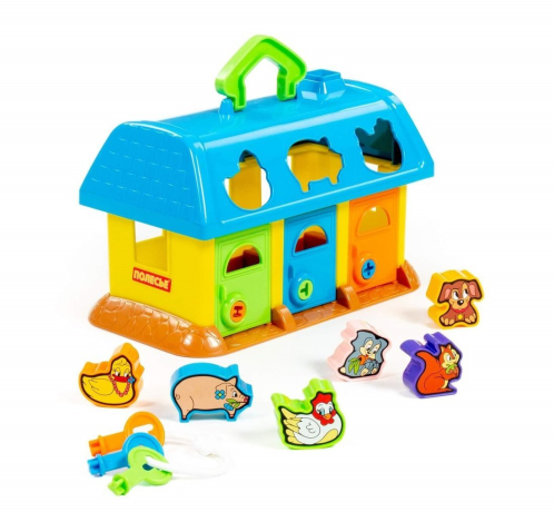 Сортер Логический домик для зверей, в ассорт.