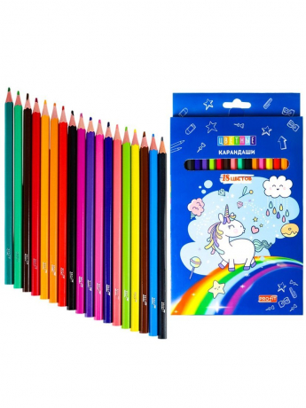 Набор цветных карандашей 18 цветов Магия Волшебства