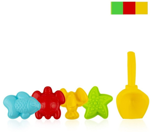 Песочный набор 5 предметов, в ассорт.