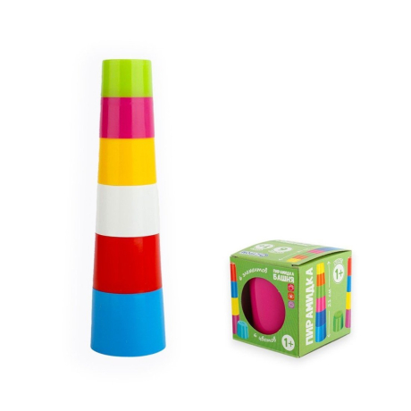 Пирамидка Башня 21 см, 6 элементов