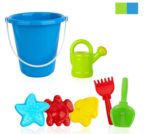 Песочный набор Морские обитатели, 7 предметов, в рюкзаке, в ассорт.