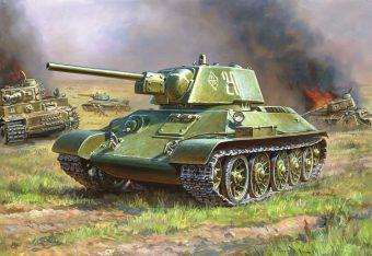 Модель Советский средний танк Т-34 (без клея)
