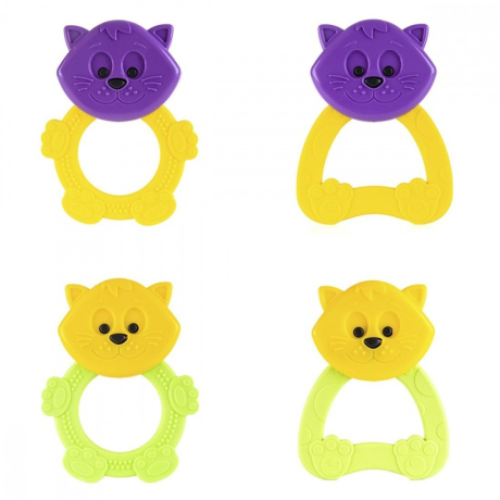 Погремушка-прорезыватель Кошечка, в ассорт.