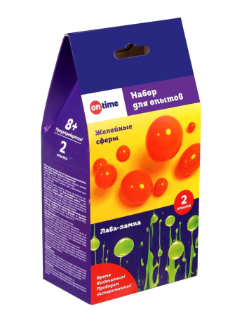 Научно-познавательный набор 2в1: Лава лампа +аква слайм