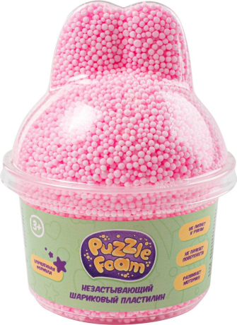 Шариковый пластилин Puzzle Foam с фигурной крышкой, зайчик