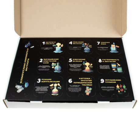 Набор для опытов Re-агенты Лаборатория Менделеева