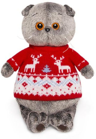 Басик в свитере с оленями 22 см