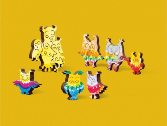 Пазл деревянный Совушки, 120 дет