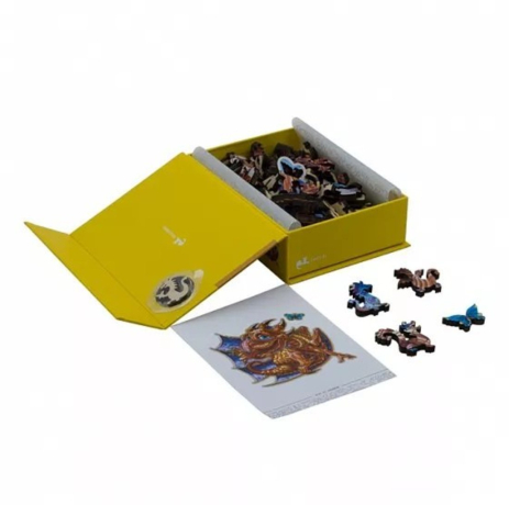 Пазл деревянный Дракон и бабочка, 100 дет