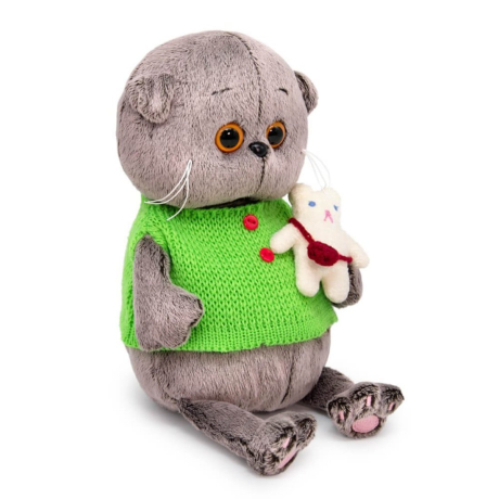 Басик BABY в жилете с игрушкой 20 см