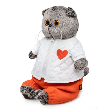 Басик в стеганой куртке и комбинезоне 22 см