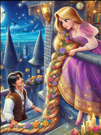 Пазлы 260 Красивая принцесса и принц