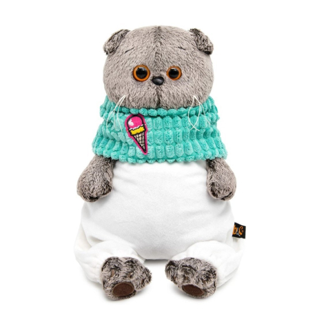 Басик в комбинезоне и снуде 25 см