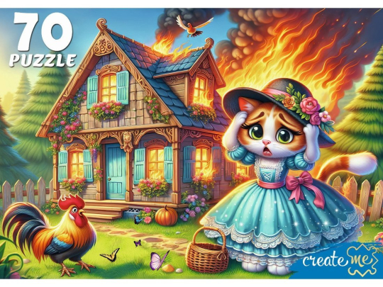 Пазлы 70 Кошкин дом