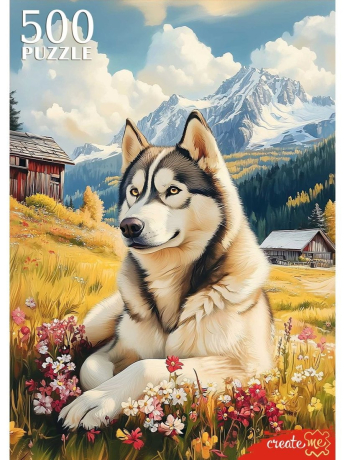 Пазлы 500 Собака в горах