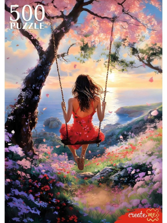Пазлы 500 Девушка на качелях