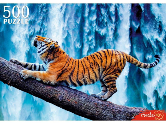 Пазлы 500 Тигр у водопада