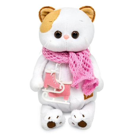Кошечка Ли-Ли с коньками и в шарфике 24 см