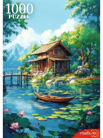 Пазлы 1000 Домик у реки