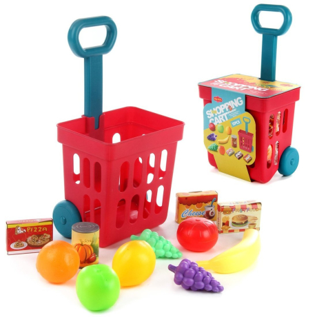 Игровой набор Играем в магазин (тележка с продуктами)