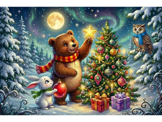 Пазлы 104 Мишка и зайчик