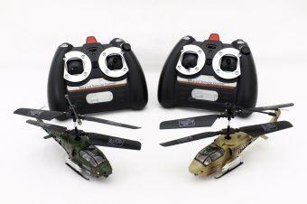 Набор GYRO-Battle 2 вертолета с гироскопом ИК пласт.3 канала17см.функция боя, USB-зарядка.доп.лопасти