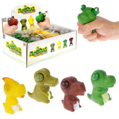 Антистерсс-пучеглаз Динозавры 4, 6х7x7, 5 см, в асс.