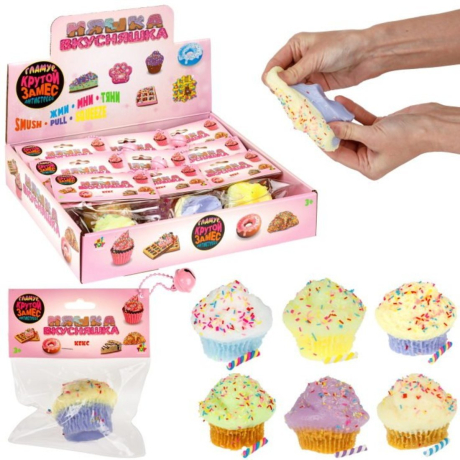 Крутой замес Няшка-вкусняшка кекс с посыпкой 5, 5см