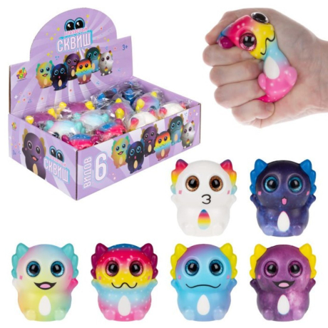 Глазастый сквиш Аксолотль, 8-9 см, в асс.