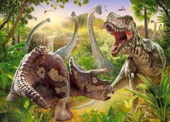 Пазлы 180 Битва динозавров