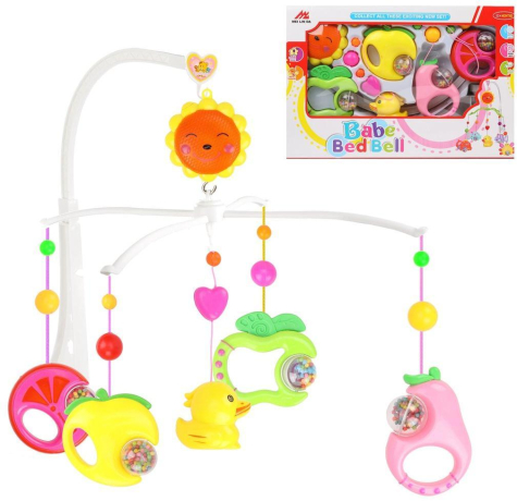 Мобиль на кроватку заводной Фрукты, кор.