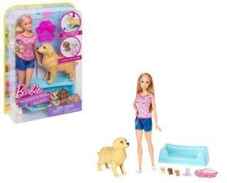 Игр. набор Barbie Кукла и собака с новорожденными щенками