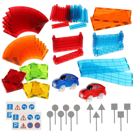 Магнитный конструктор-трек, 72 детали