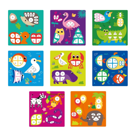 Мозаика "Веселая геометрия", 85 элементов