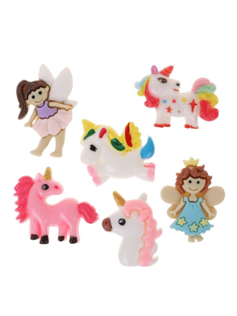 Набор раскопок "Единороги", 6 фигурок, наклейки