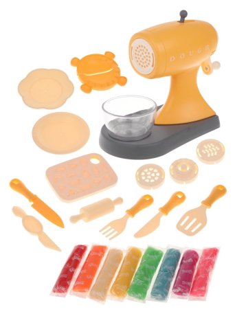 Набор для лепки «Машинка для пасты», тесто 8 цветов, 225 г, машинка, 15 аксессуаров
