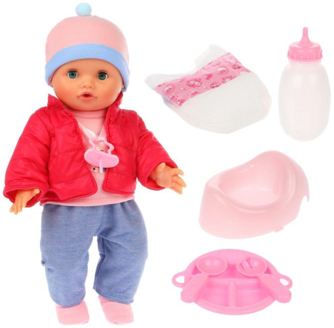 Пупс функциональный 30 см "Приучаемся к горшку", в курточке.