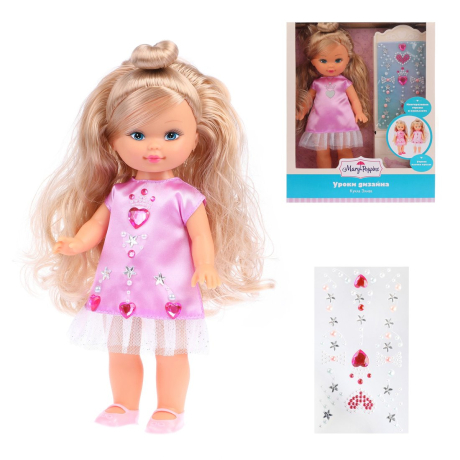 Кукла Элиза 25см "Уроки дизайна", с наклейками