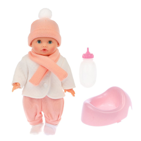 Пупс функциональный 30 см "Приучаемся к горшку", в курточке.