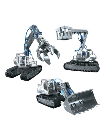 Гидравлический конструктор 3в1: бульдозер, грейферный ковш, автовышка