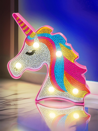 Алмазная мозаика-светильник «Единорог»