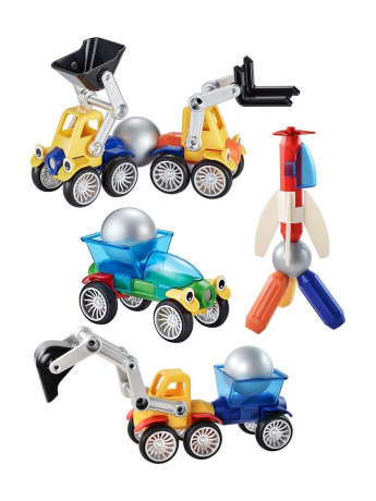 Магнитный конструктор "Автомобили", 30 деталей