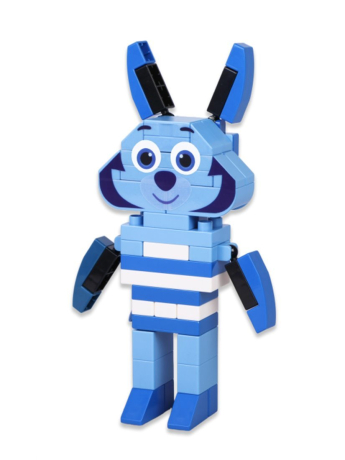 Конструктор блочный "Цветняшки. Волчонок У", 52 детали