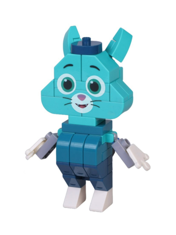 Конструктор блочный "Цветняшки. Котёнок Мур", 49 деталей